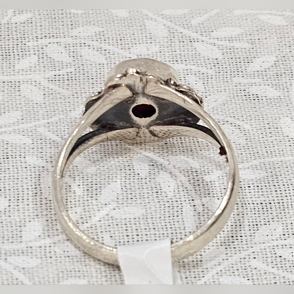 Sterling Silver Ruby Ring 7 - Picture 2 of 2